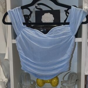 Blue Sleeveless Women's Top